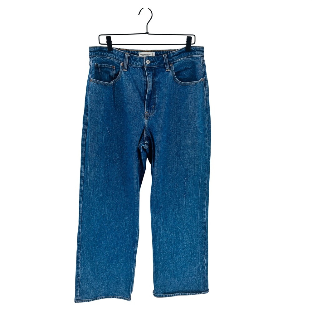 Abercrombie & Fitch 90s Relaxed Jeans Blue 32/14S High Rise Denim Retro Casual